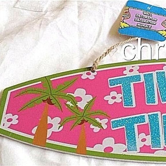 Luau Surf Board Wood Sign Aloha Tiki Time Bar Island Beach Wall Door Decoration - Picture 2 of 8